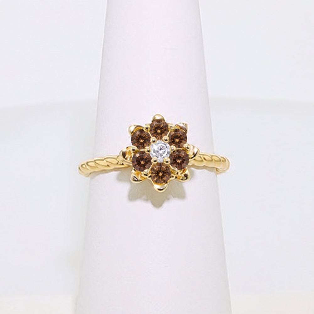 Tulip Rings™ - Large Letney Signature Gold - Coffee