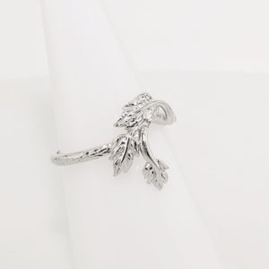 Tulip Ring Leaf Wrap - Sterling Silver