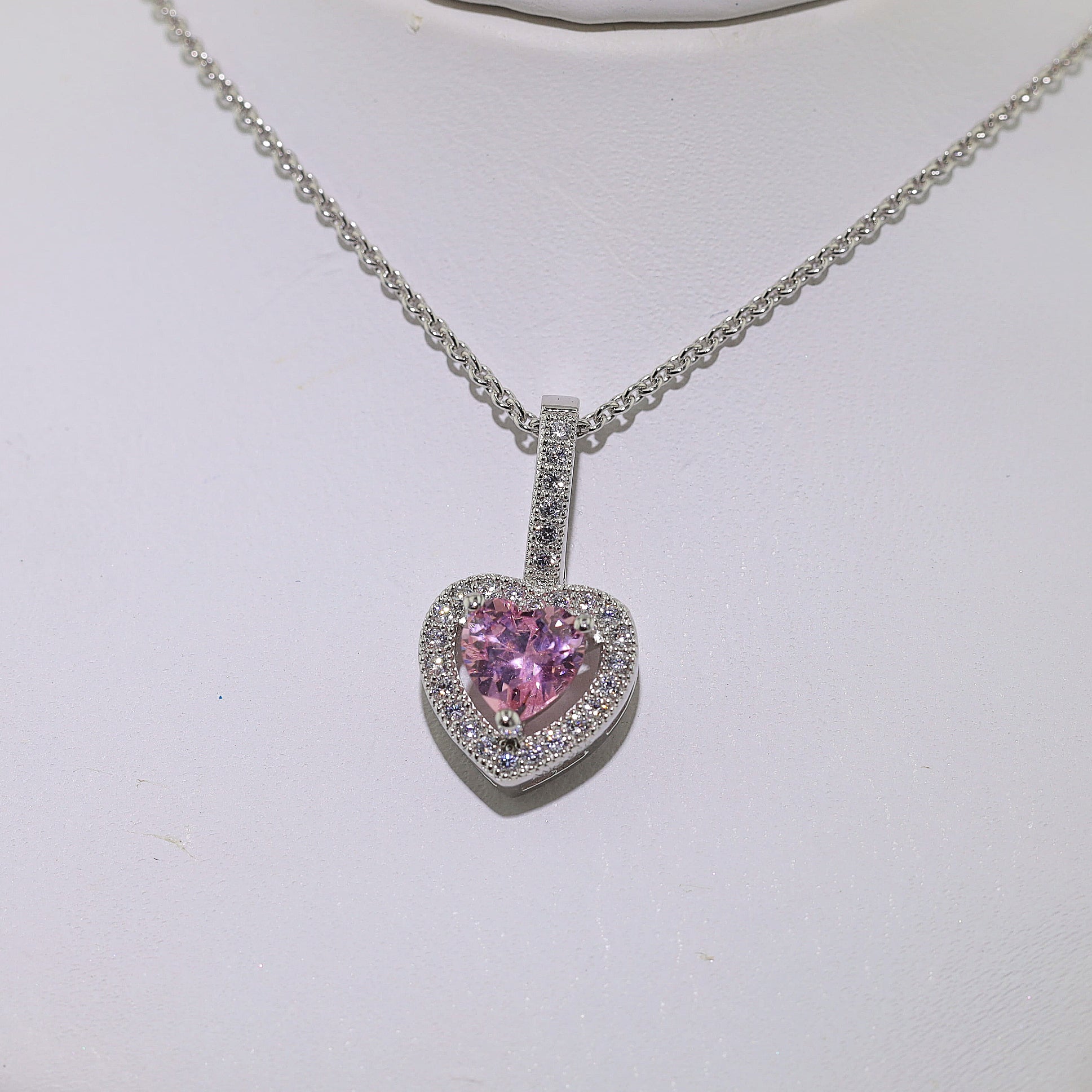 Elegant Pink Heart Pendant