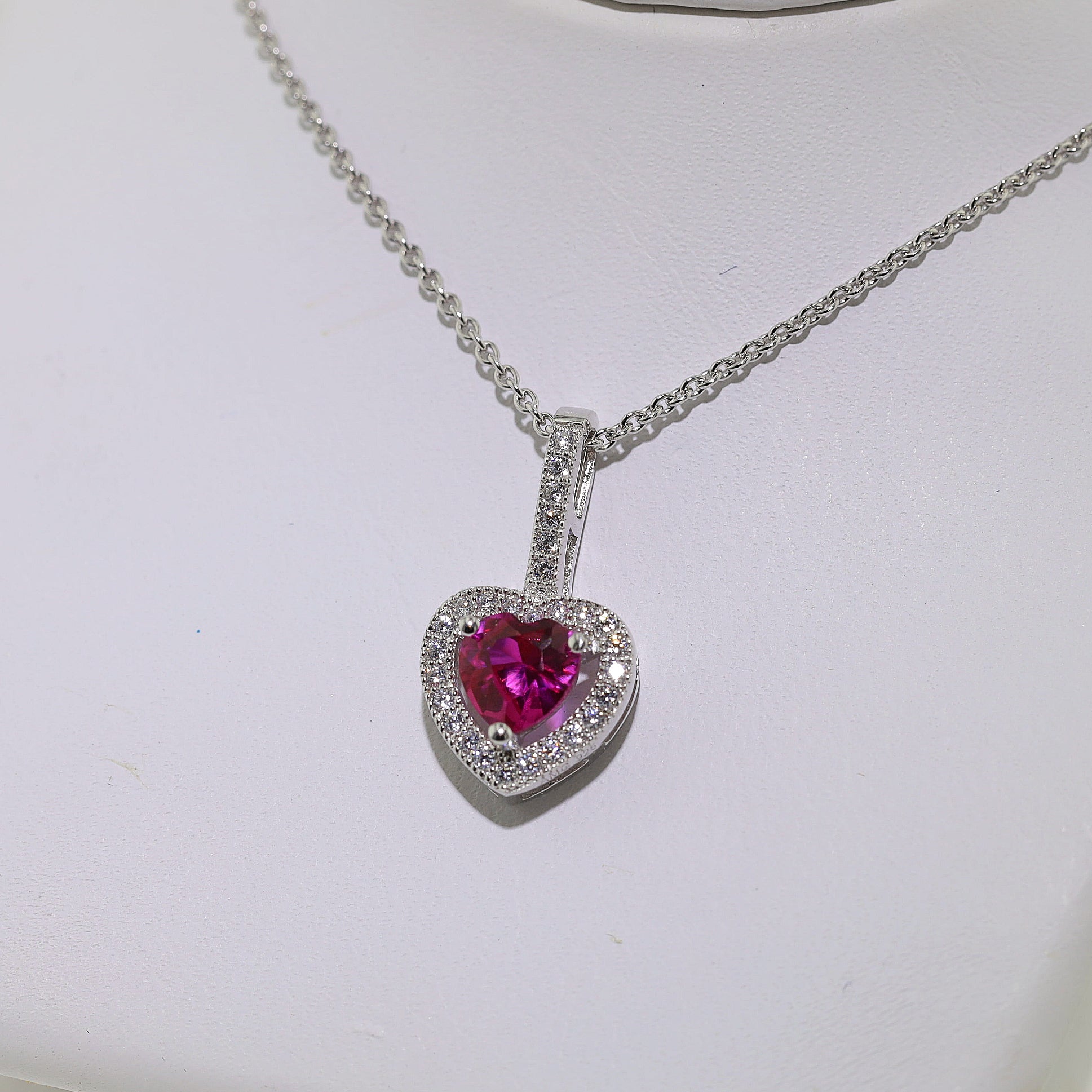 Elegant Red Heart Pendant