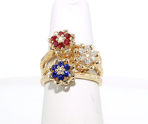 Tulip Rings™ - Original Small 10K Solid Yellow Gold -Birthstones