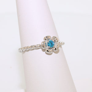 Reimagined Wild Rose Rings - Sterling Silver Birthstones