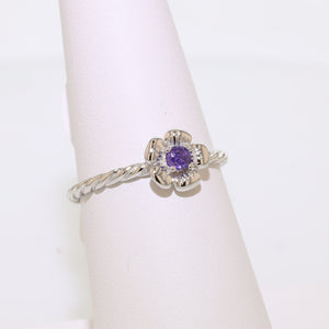 Reimagined Wild Rose Rings - Sterling Silver Birthstones