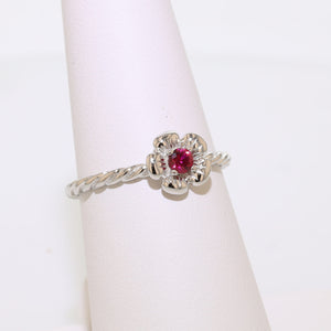 Reimagined Wild Rose Rings - Sterling Silver Birthstones