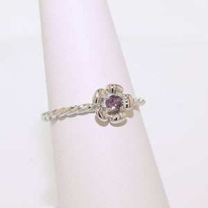 Reimagined Wild Rose Rings - Sterling Silver Birthstones