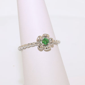 Reimagined Wild Rose Rings - Sterling Silver Birthstones