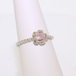Reimagined Wild Rose Rings - Sterling Silver Birthstones
