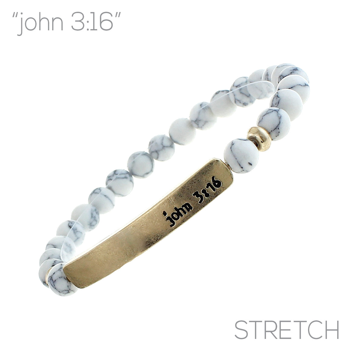 "John 3:16" Natural Stone Bracelet